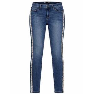 Kut from the Kloth Jeans Womens 6 Blue Donna Ankle Skinny Snakeskin Side Stripe
